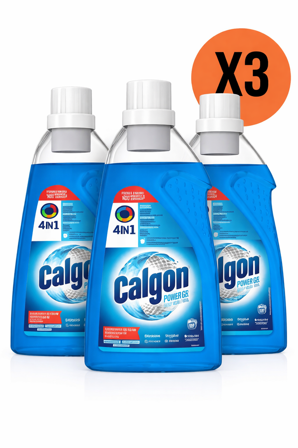 Calgon Power Gel 4-în-1 Anticalcar pentru Mașina de Spălat – Pachet x3, 750 ml