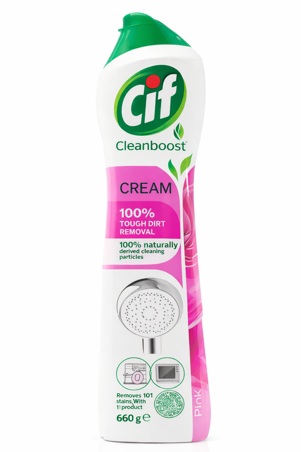 Cif Cleanboost Cream Pink – Cremă de Curățare Universală, 500g