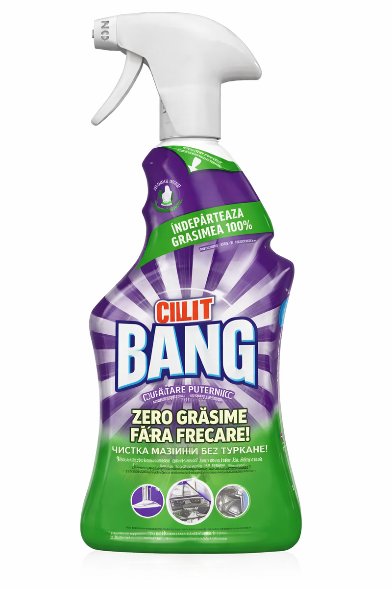 Cillit Bang Zero Grăsime Spray Degresant – Curățare Puternică fără Frecare