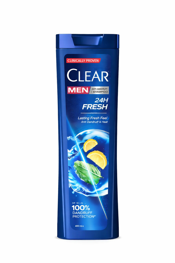 Șampon Antimătreață Clear Men 24H Fresh – Mentă & Citrice