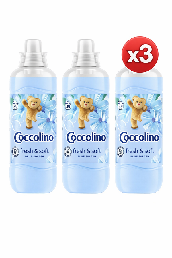 Balsam de Rufe Coccolino Fresh & Soft Blue Splash – Prospețime & Catifelare – Pachet x3