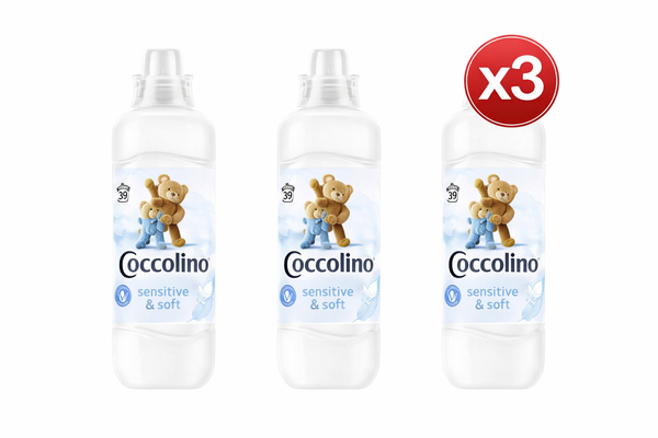 Balsam de Rufe Coccolino Sensitive & Soft – Delicat pentru Piele Sensibilă – Pachet x3