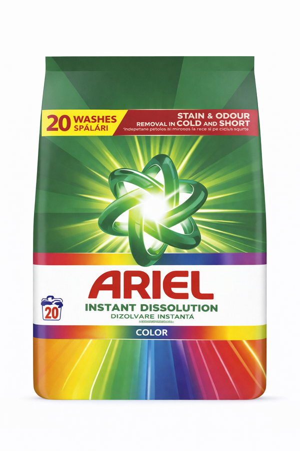 Ariel Instant Dissolution Color Detergent Pudră Automat Ariel, 1,3 kg – 20 Spălări