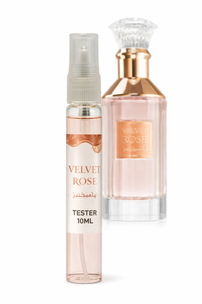 Apa de Parfum Velvet Rose Lattafa – Tester 10 ml | Parfum Floral Dulce pentru Femei